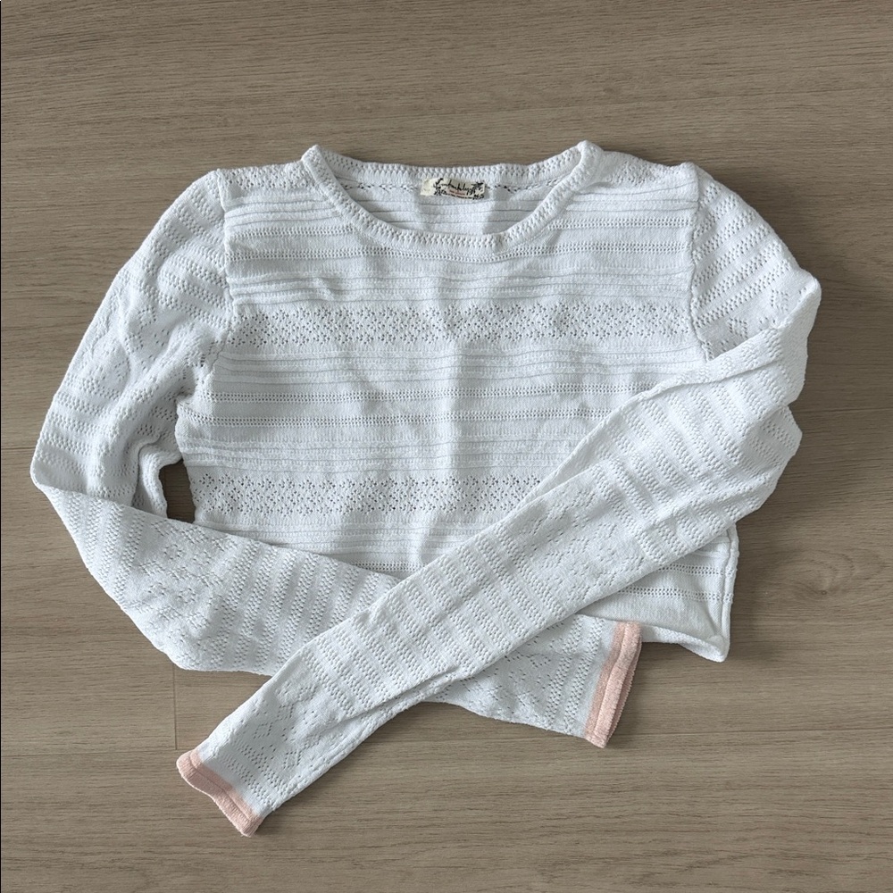 Free People White Knit Top